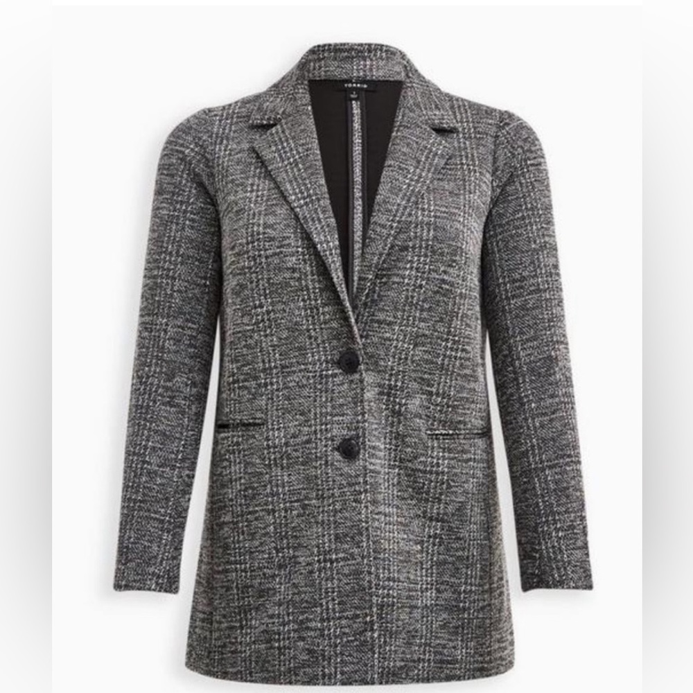 Torrid Longline Knit Blazer. Size 1 Gray